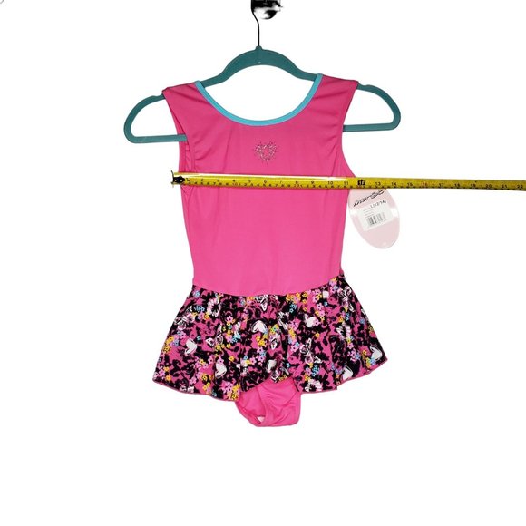 Moret Flower Power Tank Skirtall Dance Leotard Strawberry Girls Size Large 12/14 - Picture 11 of 12